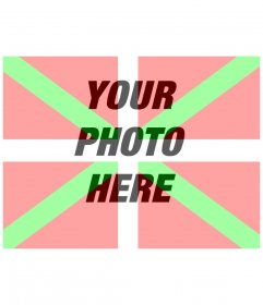 Mounting photos to put the flag of the Basque Country with your photo background