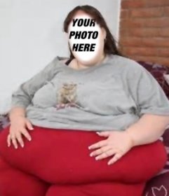 Photomontage of fat to make with your photo online