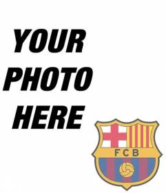 Photomontage to put the shield of FC Barcelona in your photo