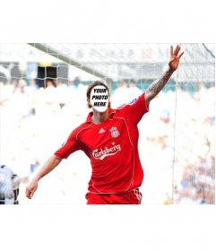 Photomontage to put your face in Fernando Torres, with the Liverpool shirt