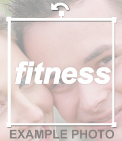 Paste the word FITNESS in your photos as a sticker with this effect online