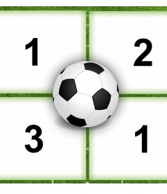 Collage for four pictures perfect for football lovers 