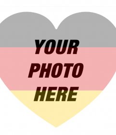 Effect for your photo and add the flag of Germany heart-shaped 