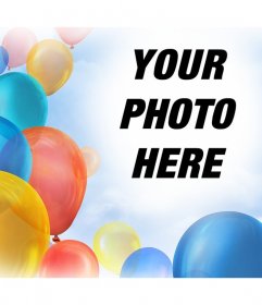 Photo effect with balloons to decorate your pictures for free