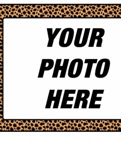 Frame with animal print design to decorate your photos
