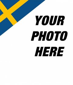 Photo effect to put the flag of Sweden in the corner of your photo