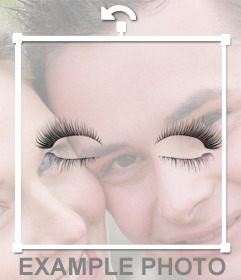 Put a eyelashes on your photos with this free effect