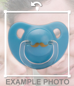 Baby pacifiers that you can put on the photos you want