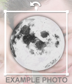 Paste the full moon on your photos as a sticker with this photo effect 