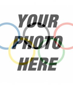 Flag with the symbol of the Olympics as a filter to put in your photo
