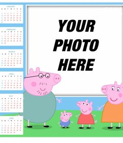 2016 Calendar of the children series Peppa Pig 