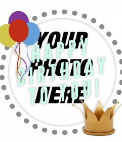 Editable frame to celebrate a birthday decorating your profile picture