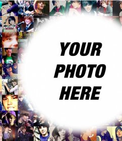 Justin Bieber picture frame to upload your photo