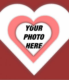 Photo box of love to add your photo inside a heart with vibrant effect