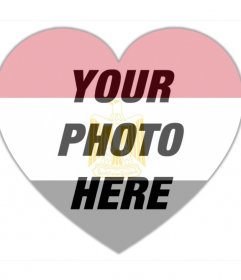 Photo effect with heart-shaped flag of Egypt 