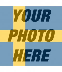 Photo effect of the Swedish flag for your photo