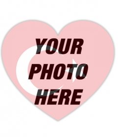 Photo effect of a heart with the flag of Turkey 