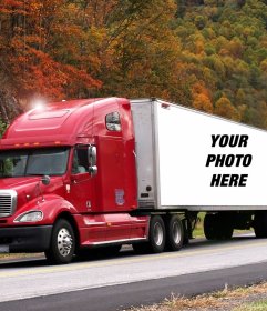 Photo effect of a truck to put your photo