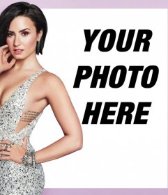 Free photo effect with the singer Demi Lovato
