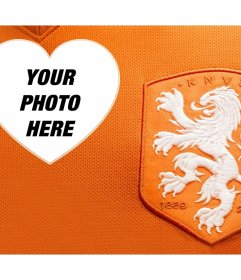 Shirt and logo of soccer team from Holland to edit with your photo 