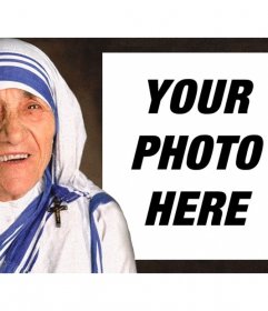 Photo effect of Mother Teresa of Calcutta to upload your photo