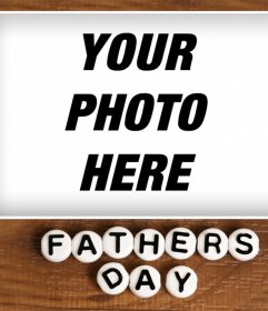 Special picture frame to celebrate Fathers Day with a photo