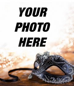 Original photo effect with a mask for Carnival