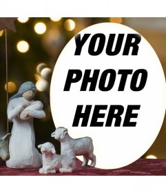Photo effect of the birth of Baby Jesus to put your photo 