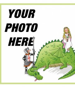 Celebrates Sant Jordi with this free photo frame for your photos 