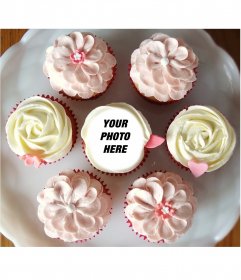 Photomontage to put your photo inside a cupcake, surrounded by many