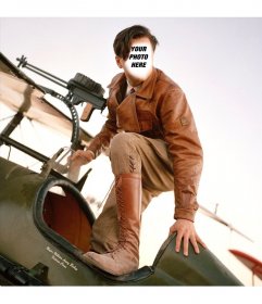 Put your face on the body of an airman in a fighter plane