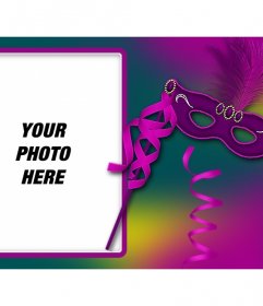 Photomontage of Carnaval to personalize with your photo and a mask