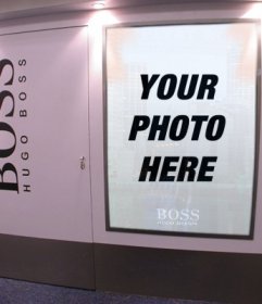 Photomontage to put your photo as a model in an advertising poster of Hugo Boss