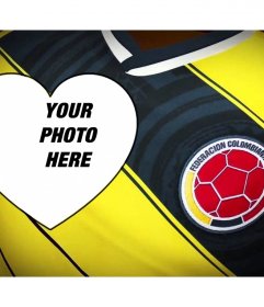 Online photomontage to edit and support the Colombian football team 