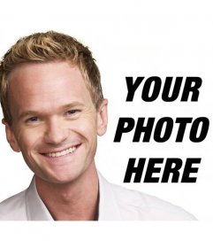 Photomontage of Barney from How I Met Your Mother to personalize with your photo and text