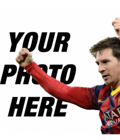 Photomontage with Messi Barca to put your photo
