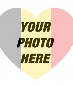 Your profile picture with heart-shaped Belgium flag 