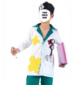 Children photomontage to wear a surgeons costume online