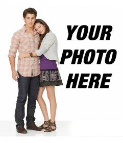 Photomontage with two of the stars of Camp Rock 2
