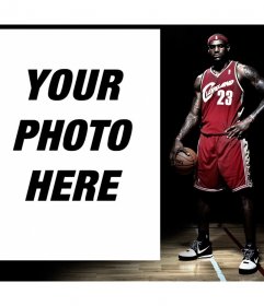 Wallpaper to edit your picture next to LeBron James