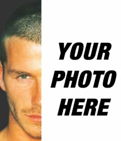 Photomontage to pose next to Beckham
