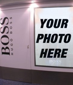 Photomontage to appear in an Hugo Boss street ad like youre a model