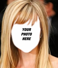 Photomontage to change your hairstyle online and being blonde long hair