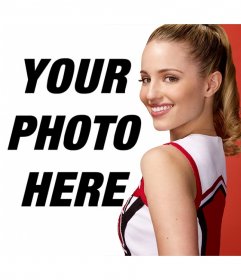 Photomontage with Quinn Febray, the famous Cheerleader in tv series Glee