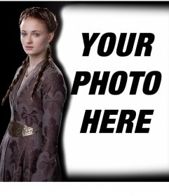 Editable photo effect to put your photo next to Sansa Stark