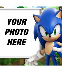 Photo effect with Sonic to customize with your favorite photo