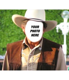 Create a photo montage with your face and put on a cowboy