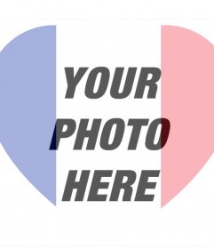 France heart-shaped flag to add to your photo as a filter 