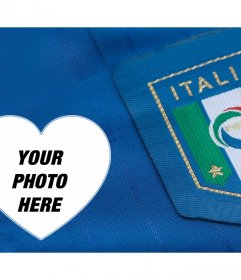 Supports the Italian football team with this photomontage to edit