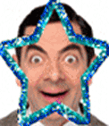 Setting animated star-shaped. Your photo with a blue star on it lively. The animation is as shiny glitter